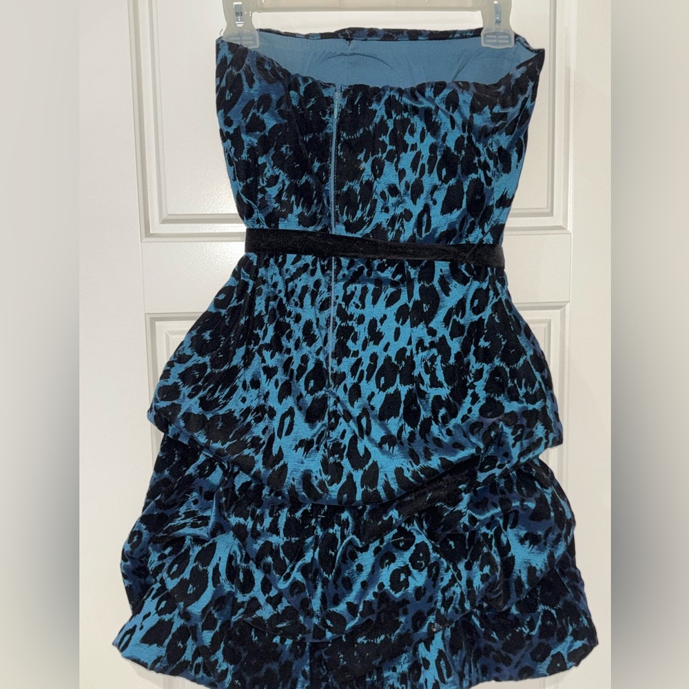 Teal and Black cocktail Dress